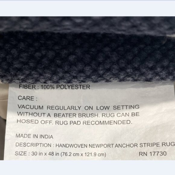 NEW Thick & Heavy Handwoven Reversible Anchor Accent Rug - Picture 7 of 8